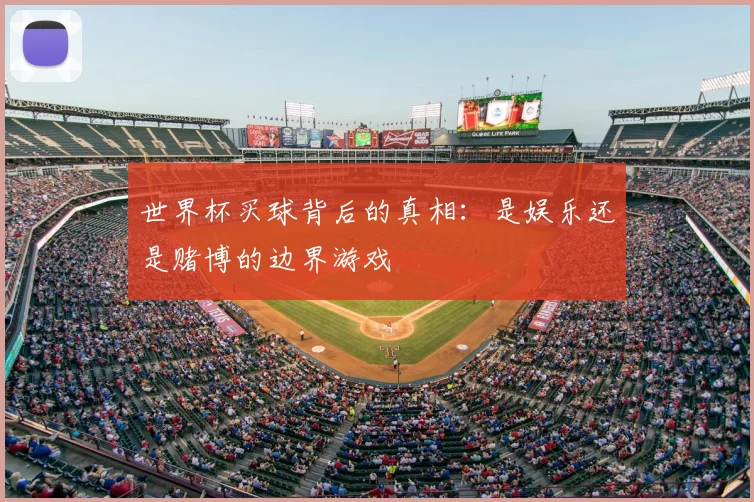 世界杯买球背后的真相:是娱乐还是赌博的边界游戏